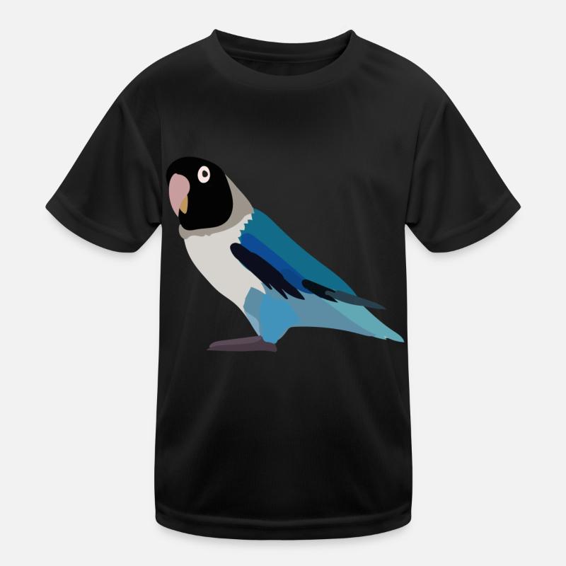 Perroquet noir bleu T-shirt sport Enfant