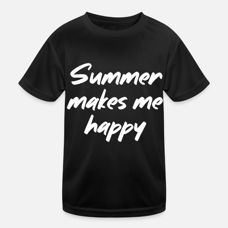 Summer makes me happy Kinder Funktions-T-Shirt