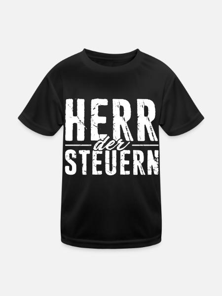 Herr Der Steuern Steuerberater Finanzamt Geschenk - Kinder Funktions-T-Shirt - Schwarz - Vorne