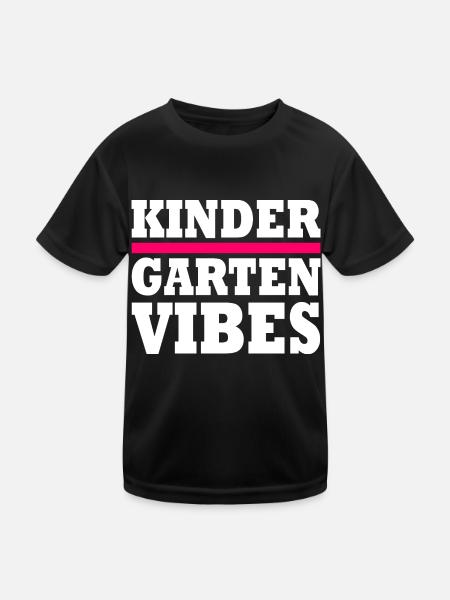 kindergarten vibes - Kids Functional T-Shirt - black - Front