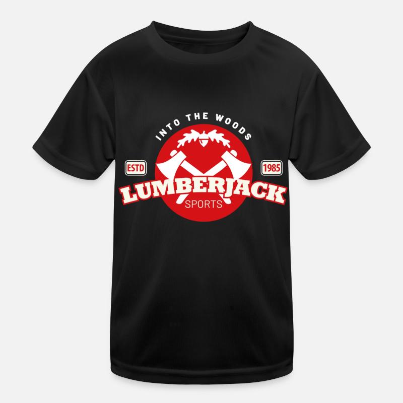 lumberjack red circle Kids Functional T-Shirt