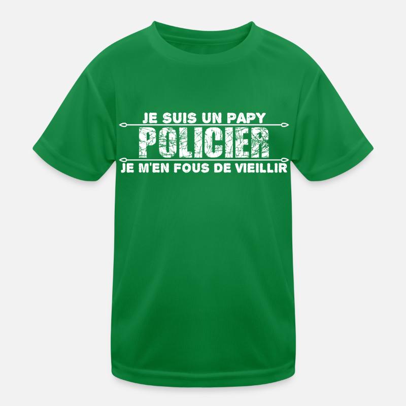 je suis un papy policier cadeau pour mon papy. T-shirt sport Enfant