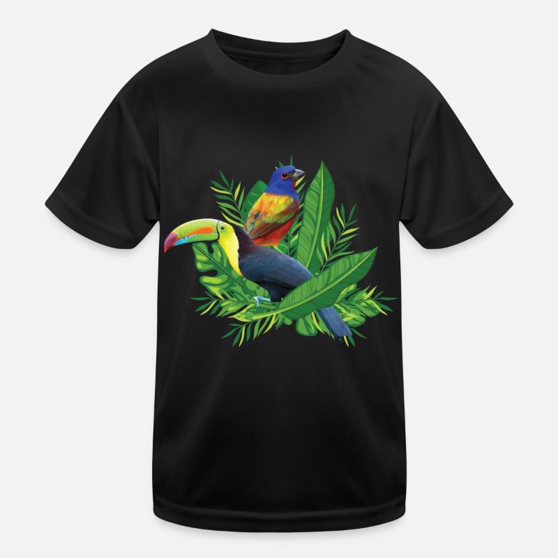Beautiful birds nature lovers poison Kids Functional T-Shirt
