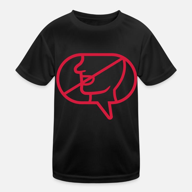 No Communicating Icon Speech Bubble Kids Functional T-Shirt