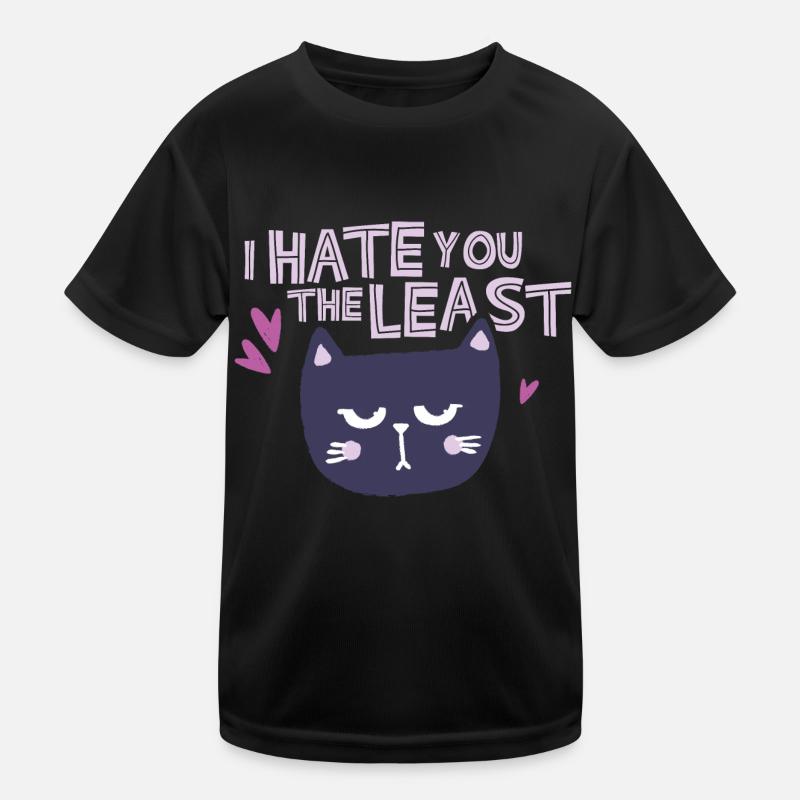 Hate you the least black - Kinder Funktions-T-Shirt - Schwarz