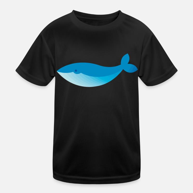 Whale - Kids Functional T-Shirt - black