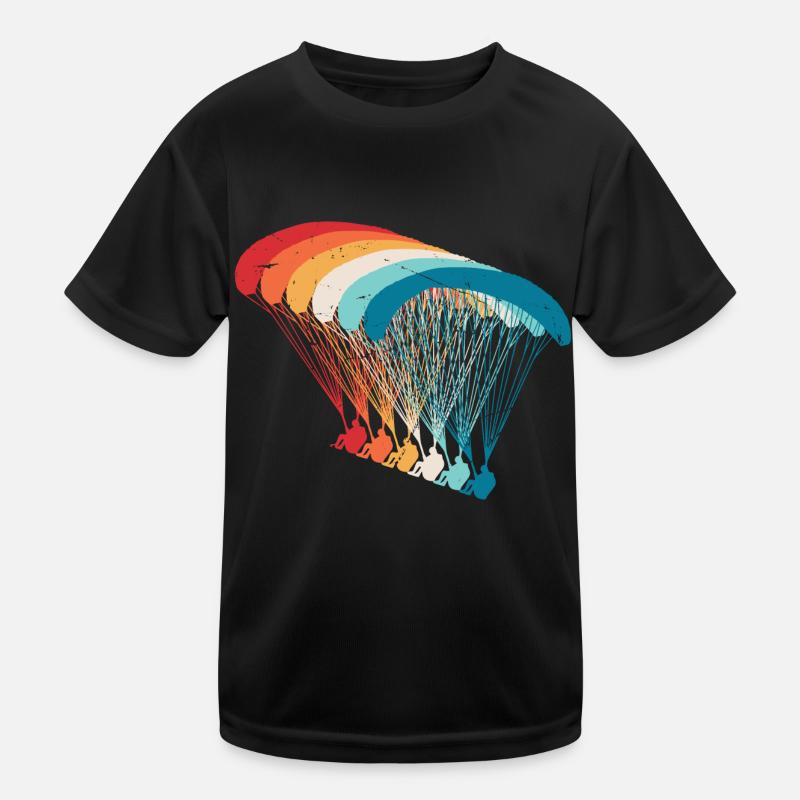 Skydive Evolution: Paraglider Design Kids Functional T-Shirt