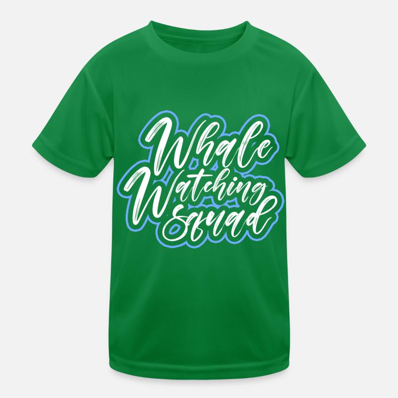 Whale Watching Squad Maritim Nature Cetacean Kinder Funktions-T-Shirt
