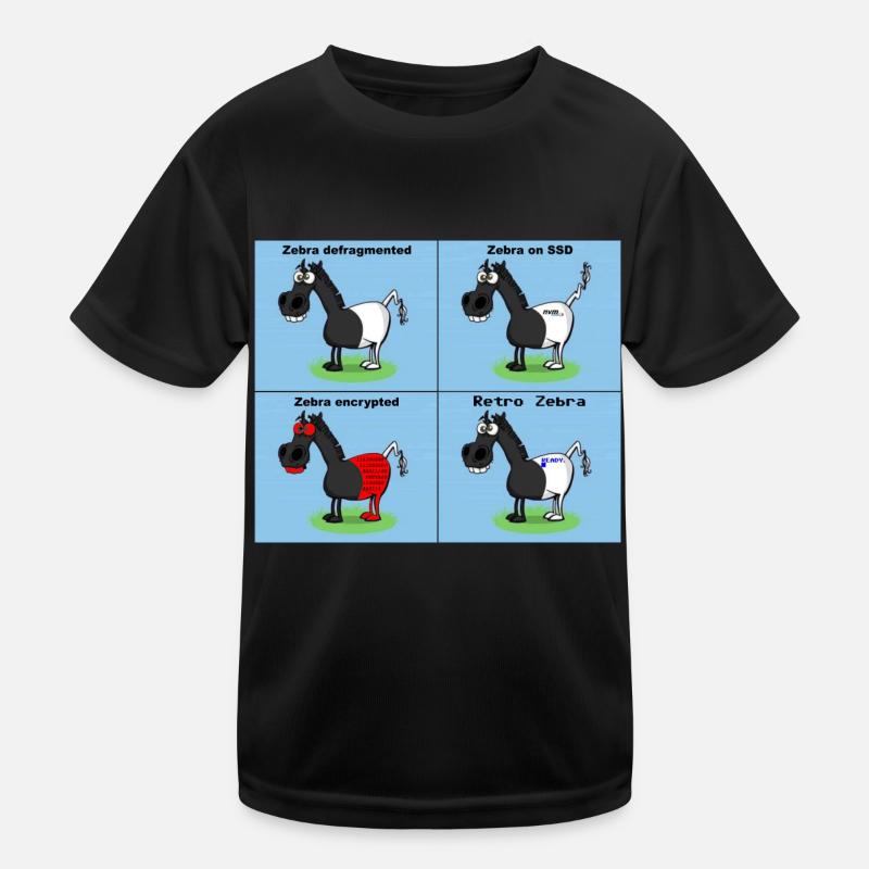Zebra Kinder Funktions-T-Shirt