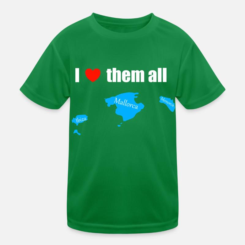 I love them all - Balearic Islands Kids Functional T-Shirt