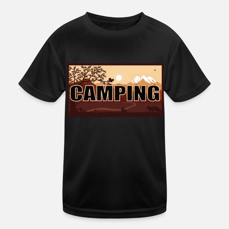 Cooles Camping in der Natur Design Kinder Funktions-T-Shirt