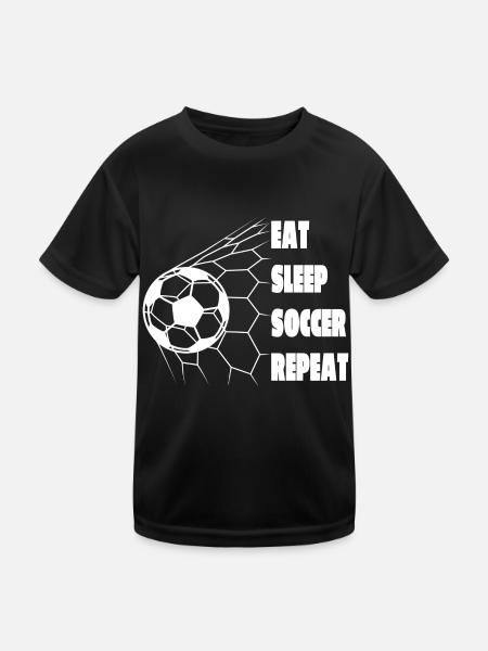 Joueur de football Équipe de football Conception de football - T-shirt sport Enfant - noir - Devant