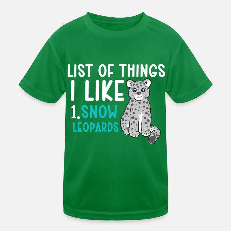 Snow leopard Kids Functional T-Shirt
