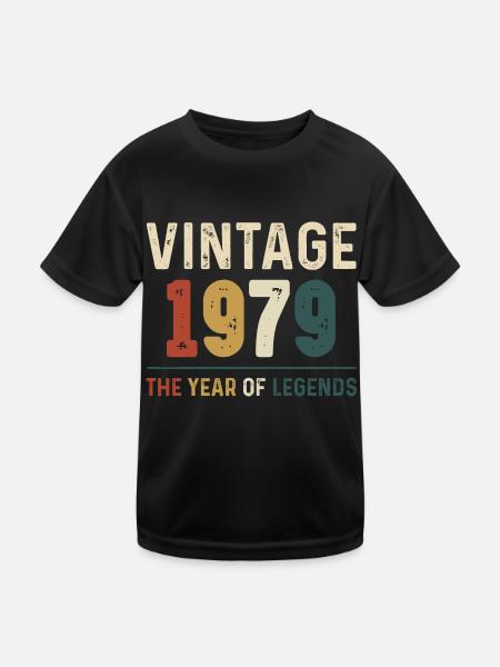 45 Jahre alter Jahrgang 1979 Geschenke zum 45. Geburtstag - Kinder Funktions-T-Shirt - Schwarz
