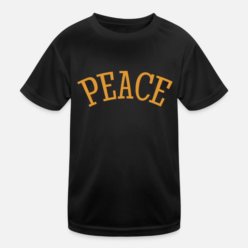 Peace and Love Slogan - Frieden Kids Functional T-Shirt