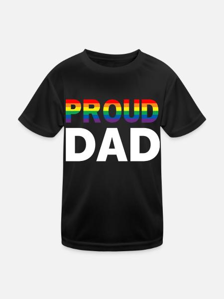Fierté de papa - T-shirt sport Enfant - noir - Devant