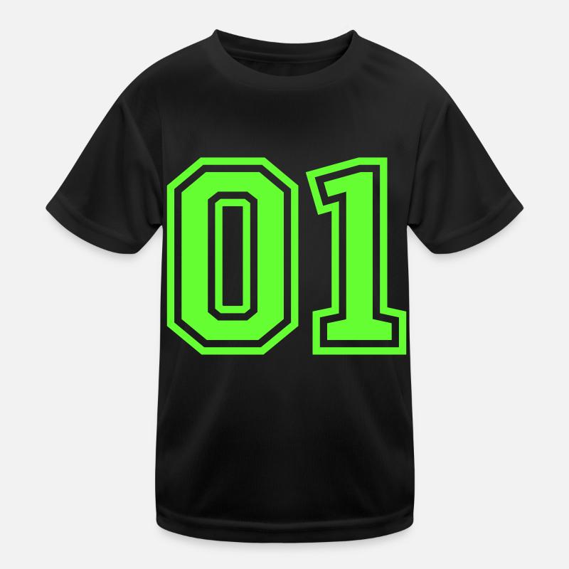 01 eins nummer Kinder Funktions-T-Shirt