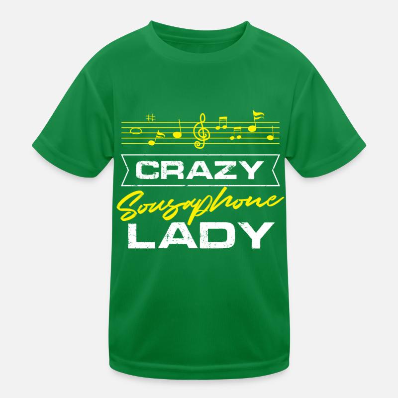 Crazy Sousaphone Lady Brass Music Sousaphonist Kinder Funktions-T-Shirt
