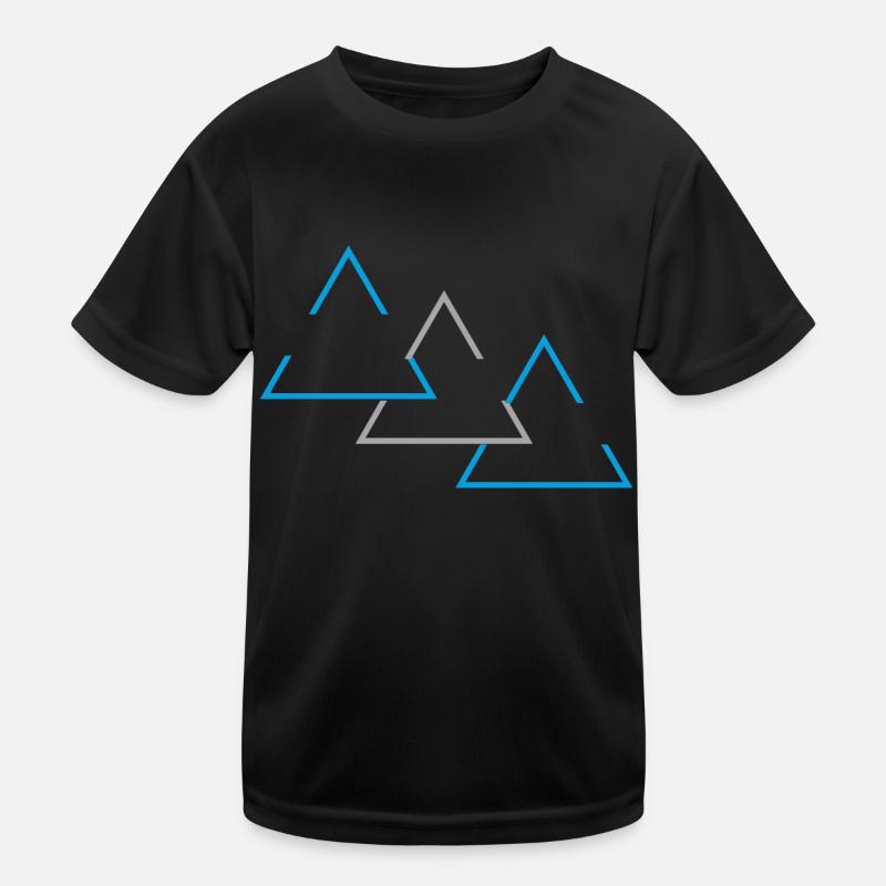 "Triangle geometric print" Kids Functional T-Shirt