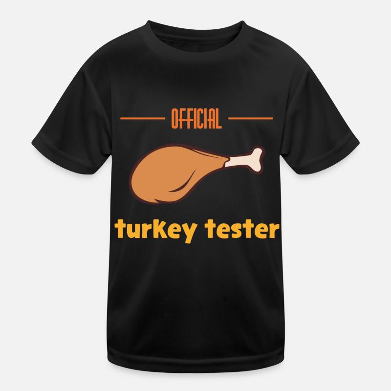 Turkey Tester - Kids Functional T-Shirt - black