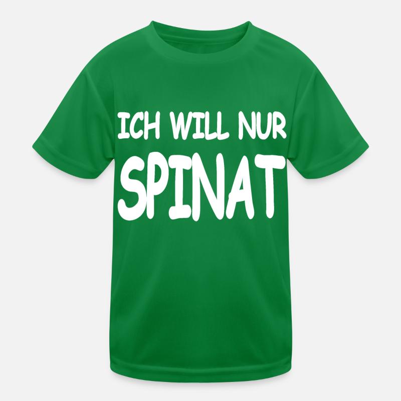 Spinat Kinder Funktions-T-Shirt