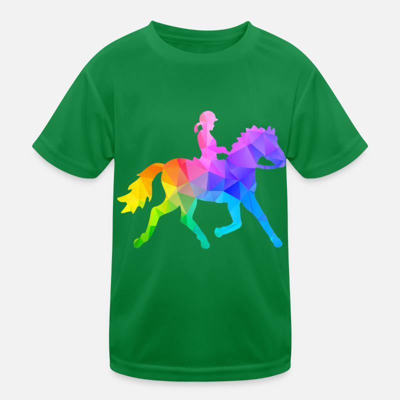 Ponyreiten Mädchen Kinder Funktions-T-Shirt