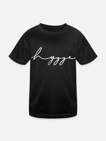 hygge blanc - T-shirt sport Enfant - noir - Devant