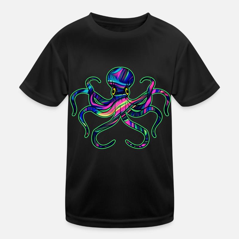 Octopus fluorescent by The Manzanita's Kids Functional T-Shirt