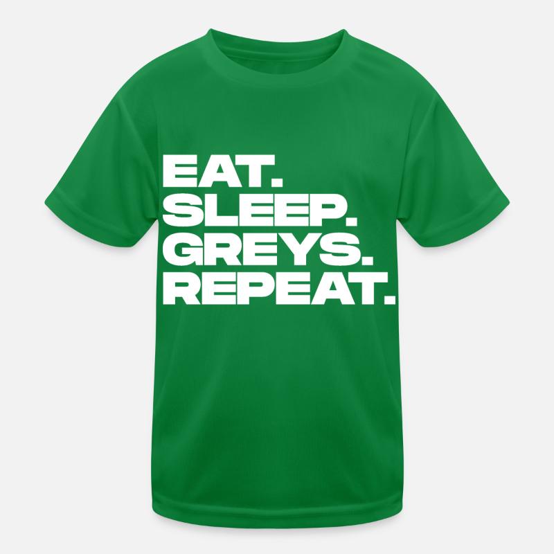 Eat Sleep Greys Répéter T-shirt sport Enfant