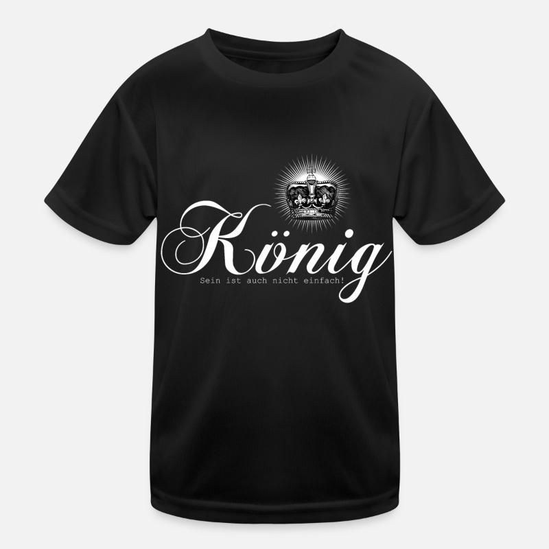 König sein - Kinder Funktions-T-Shirt - Schwarz