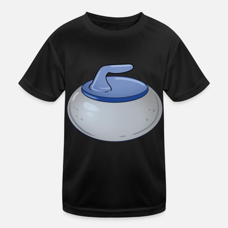 Curling Stein Kinder Funktions-T-Shirt