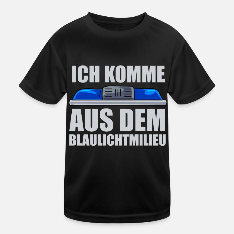 Police Blue Light Environment Blue Light Kids Functional T-Shirt