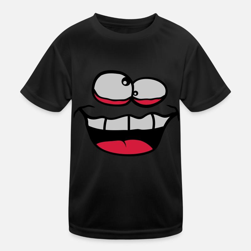 Squinting Crazy Face Kids Functional T-Shirt