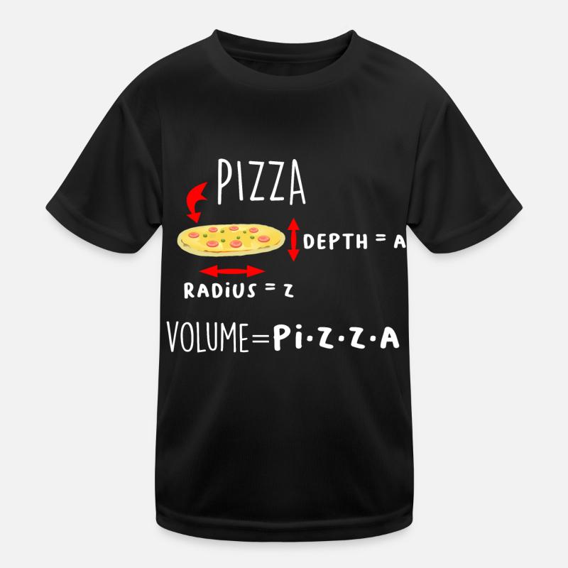 Pizza and Maths Meme Funny Maths Teacher - Kinder Funktions-T-Shirt - Schwarz