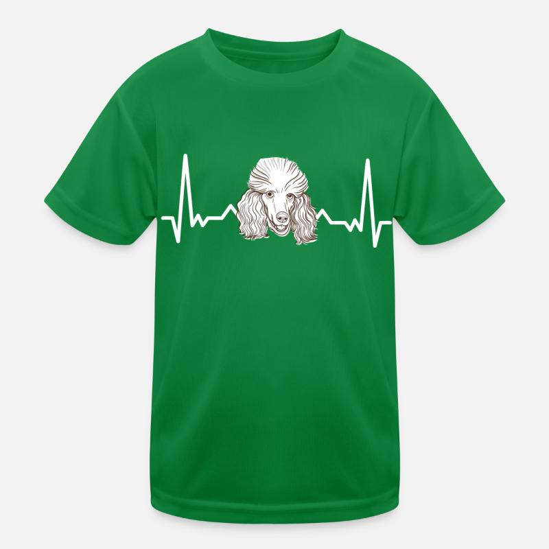 Heartbeat Pulse Caniche Chiot Pet Dog Amour T-shirt sport Enfant