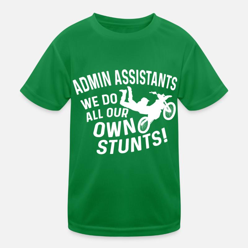 Own Stunts Receptionist Gift Kids Functional T-Shirt