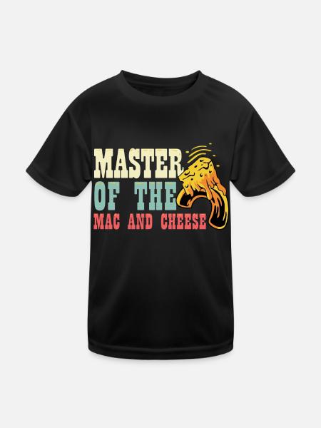 Maccaroni und Käse Food Vlogger Geschenk - Kinder Funktions-T-Shirt - Schwarz - Vorne