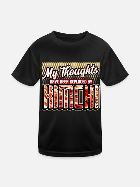 My Thoughts Have Been Replaced By Kimchi - Kids Functional T-Shirt - black - Front