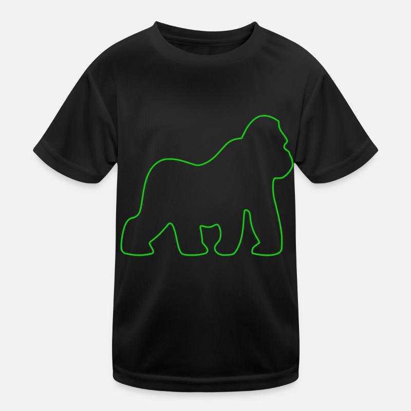 Gorille, Dos argenté, Singe, Singe, Gorilles, T-shirt sport Enfant