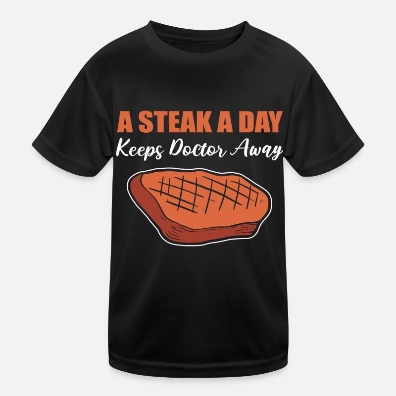 Steak a day gourmet gift Kids Functional T-Shirt
