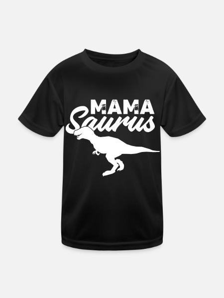 Dinosaurs 1 - Kinder Funktions-T-Shirt - Schwarz - Vorne