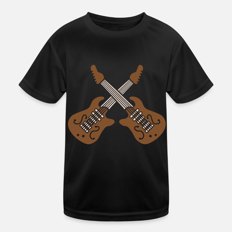 Crossed 2 E guitars Kids Functional T-Shirt