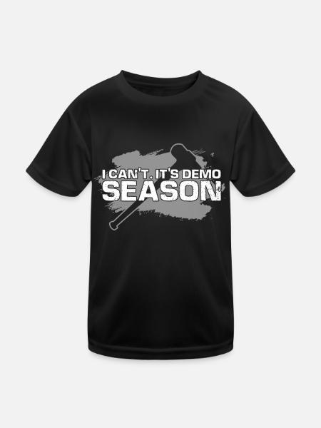 House demolition and house renovation - Kids Functional T-Shirt - black - Front