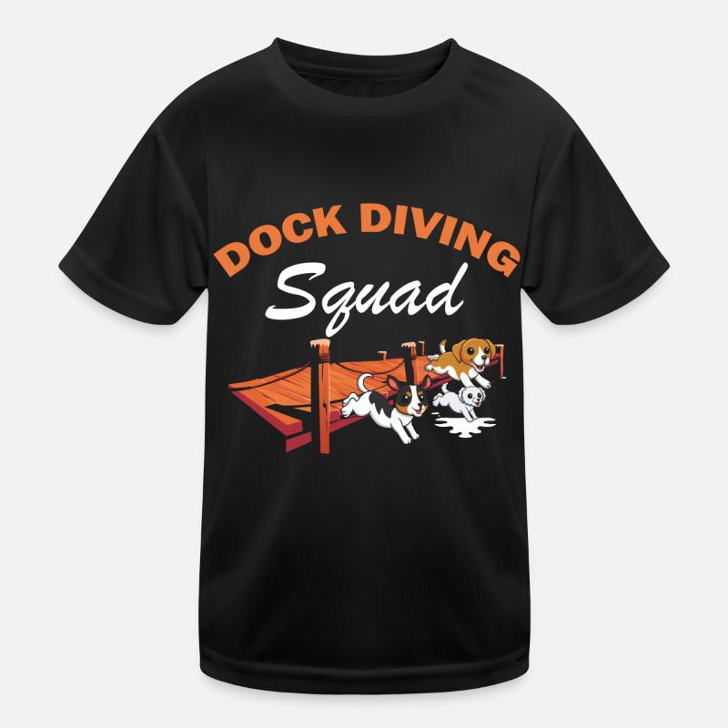 Dock Diving Design for Dog Jumping and Dock Dog Kids Functional T-Shirt