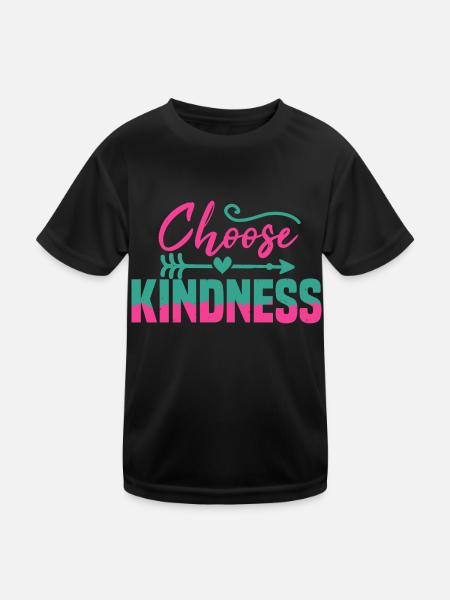 WÄHLEN SIE FREUNDLICHKEIT - Kinder Funktions-T-Shirt - Schwarz - Vorne