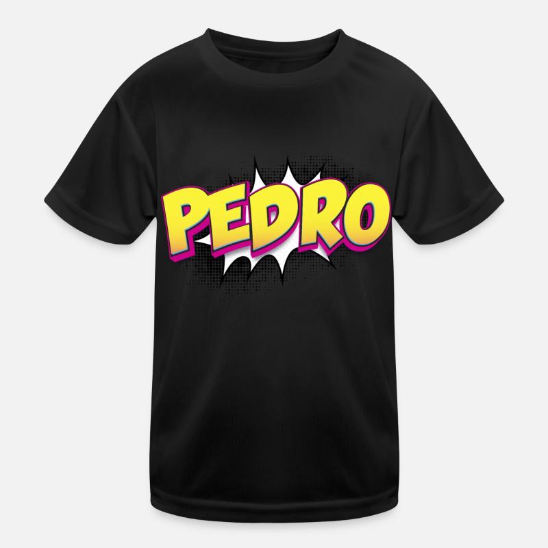 Pedro Benutzerdefinierter Name Comic-Buch-Stil Pop Art, Pedro Kinder Funktions-T-Shirt
