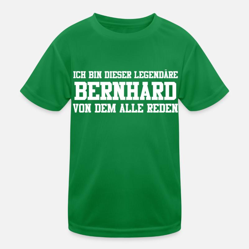 Bernhard Name Design Kinder Funktions-T-Shirt