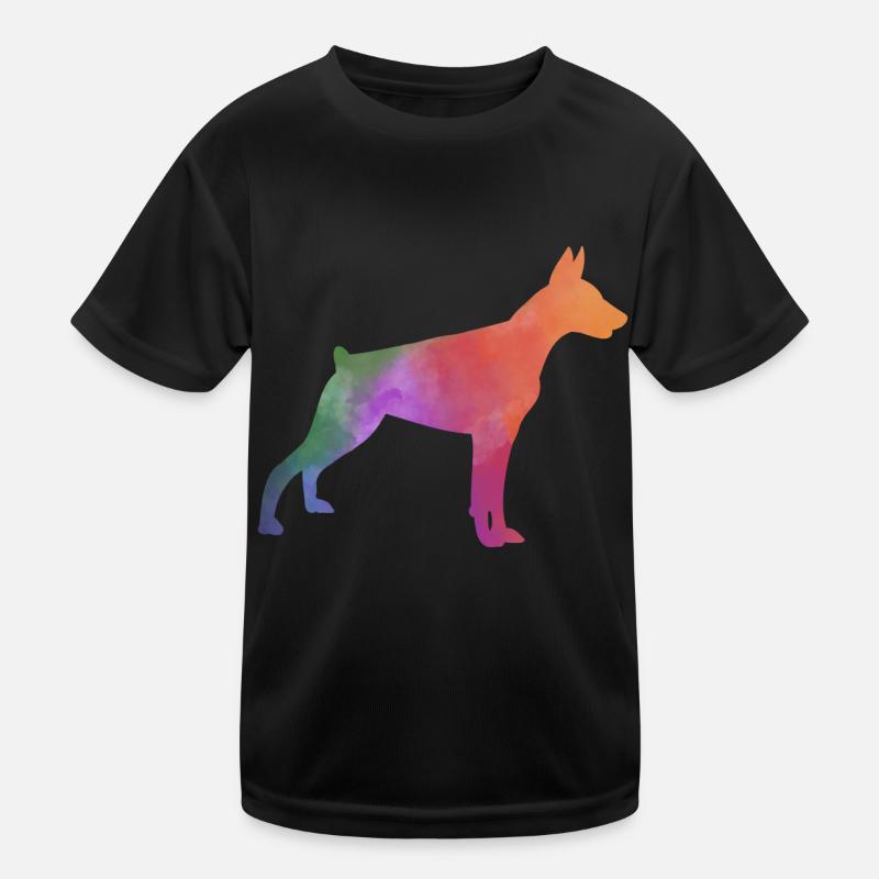 DOBERMAN bunt Kinder Funktions-T-Shirt