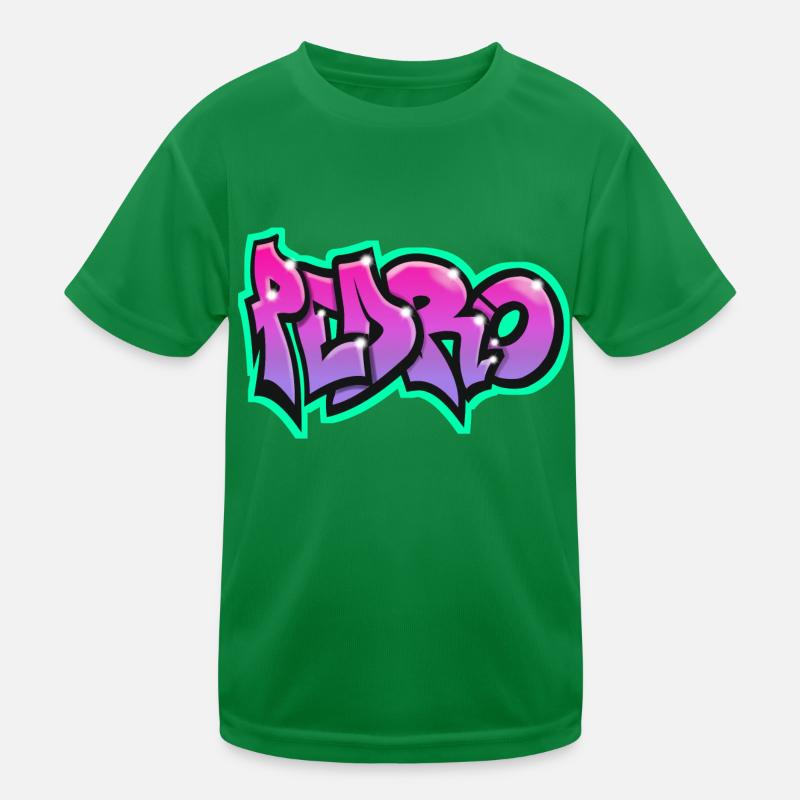 PEDRO Graffiti Sweatshirt Cap T-Shirt Kinder Funktions-T-Shirt