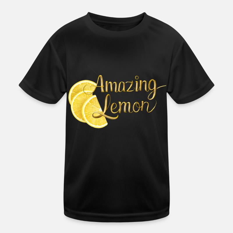 Erstaunliche Zitrone - Kinder Funktions-T-Shirt - Schwarz
